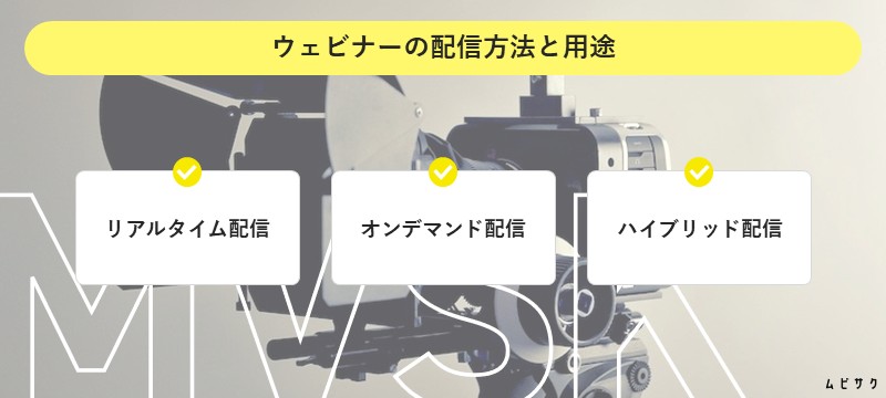 ウェビナーの配信方法と用途