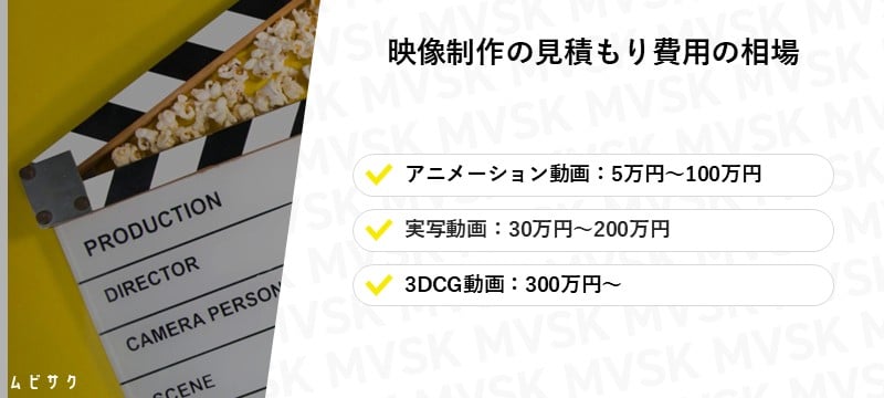 映像制作における見積もり費用の相場