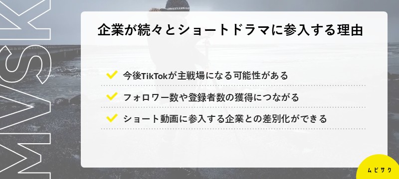 企業が続々とショートドラマに参入する理由