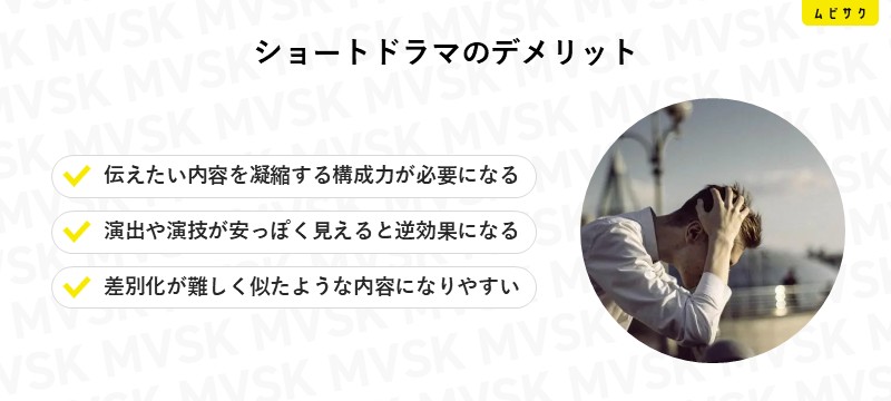 ショートドラマのデメリット