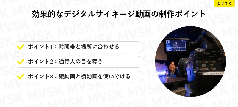効果的なデジタルサイネージ動画の制作ポイント